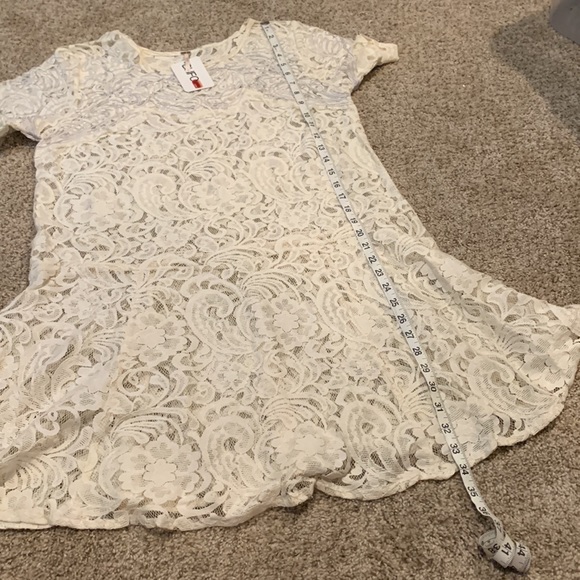 FREE PEOPLE Ivory Comb Beautiful Dreamer Dress L - Picture 15 of 15
